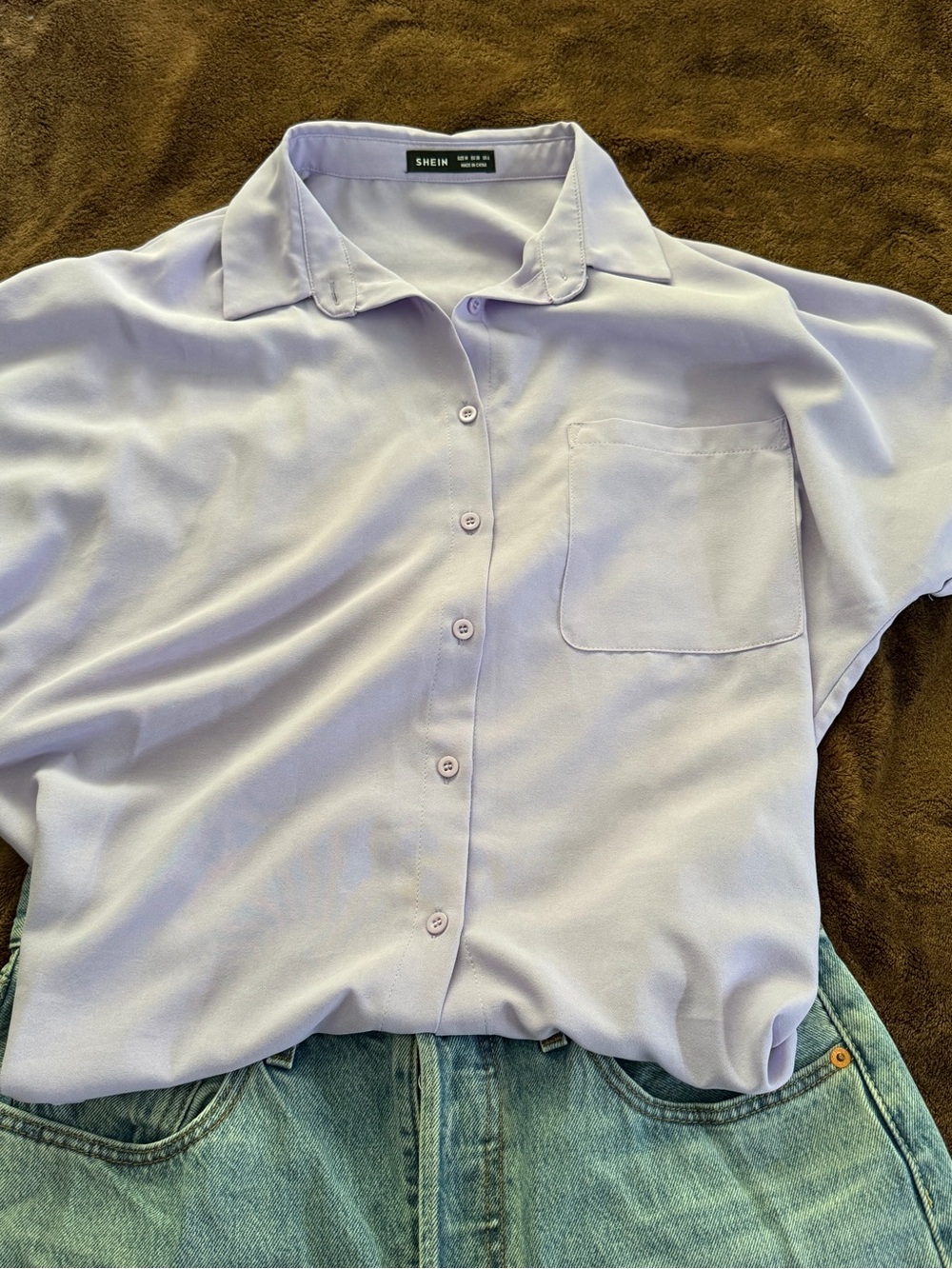 Lavender short sleeve top